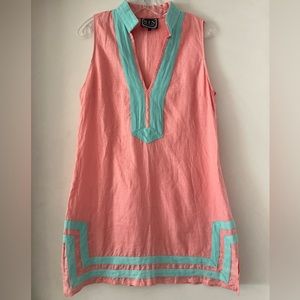 EUC Sail to Sable peach linen classic tunic dress 3/Large